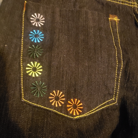 BX wide leg embroidered jeans vtg. Size 38 - Picture 3 of 10